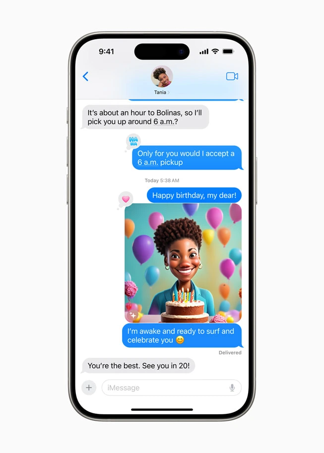 ميزة Image Playground في iOS 18.2 - مصدر الصورة: Apple