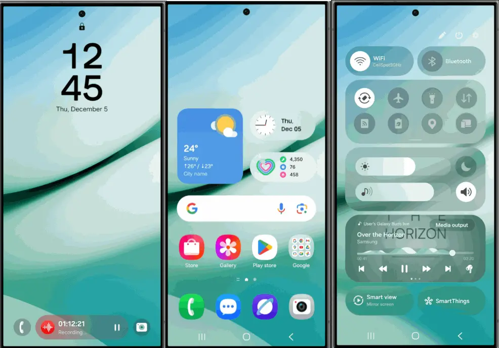 صورة توضيحية لتخصيص الشاشة الرئيسية وشاشة القفل بسهولة مع إعادة تصميم الويدجتس.