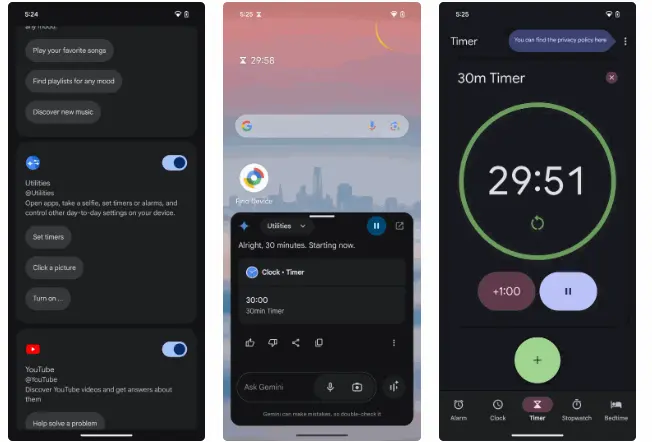 إضافة الأدوات (Utilities) في Gemini - مصدر الصورة: androidpolice