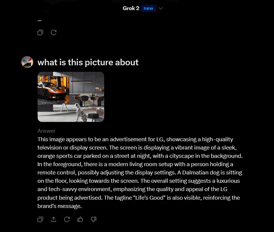 صورة توضيحية لتحليل الصور باستخدام روبوت Grok المدعوم بالذكاء الاصطناعي.