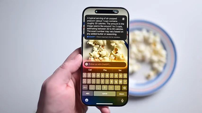 صورة توضح طريقة معرفة السعرات الحرارية في الطعام عن طريق ميزة الذكاء المرئي