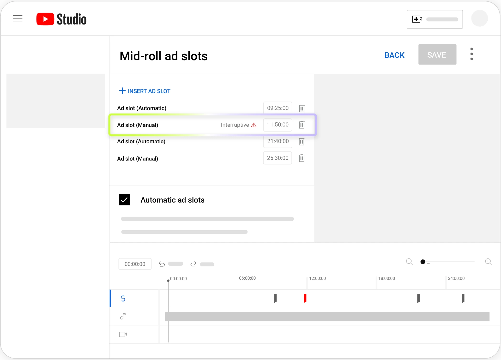 صورة توضح الإعلانات التلقائية و الإعلانات اليدوية في يوتيوب - مصدر الصورة: جوجل
