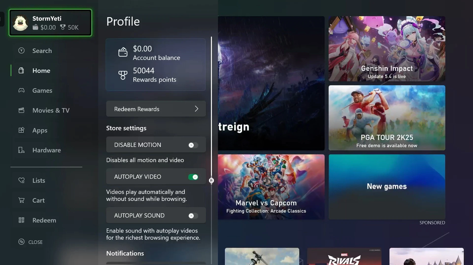 صورة توضح جوائز Xbox وبطاقة Candy Crush - مصدر الصورة: Xbox