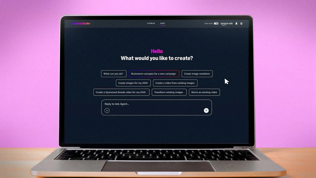 صورة توضح أداة creative studio من أمازون