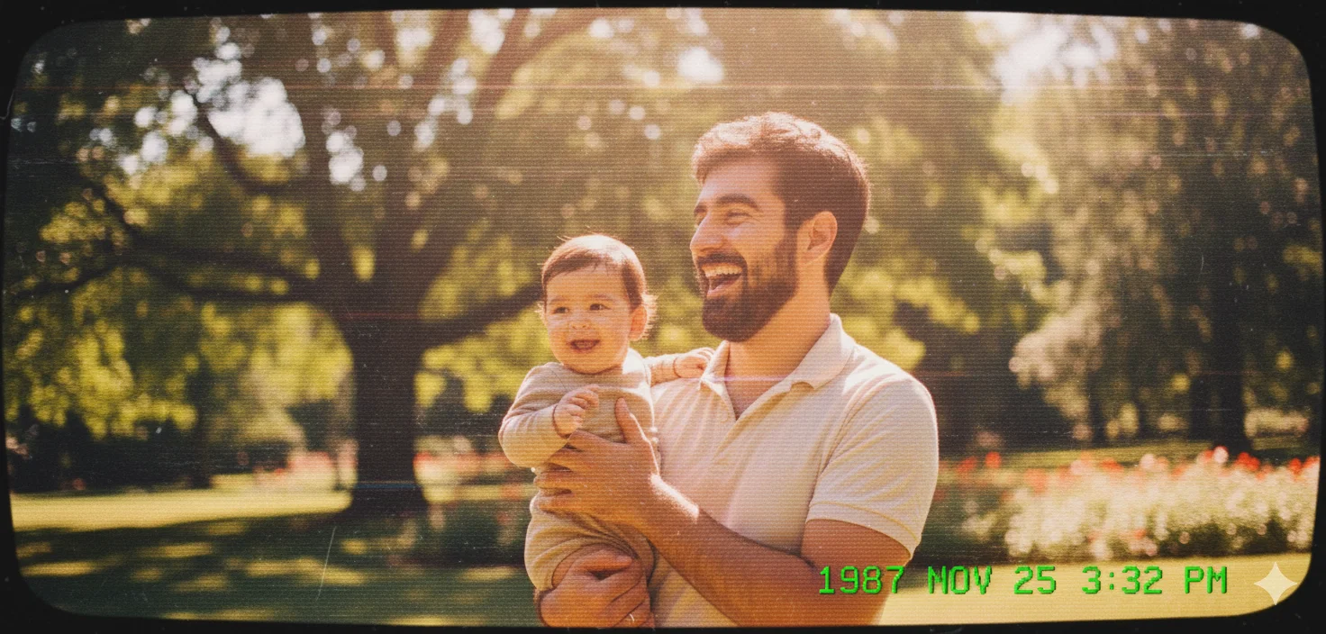 إطار VHS – خطوط فيديو منزلية قديمة مع تاريخ مطبوع
