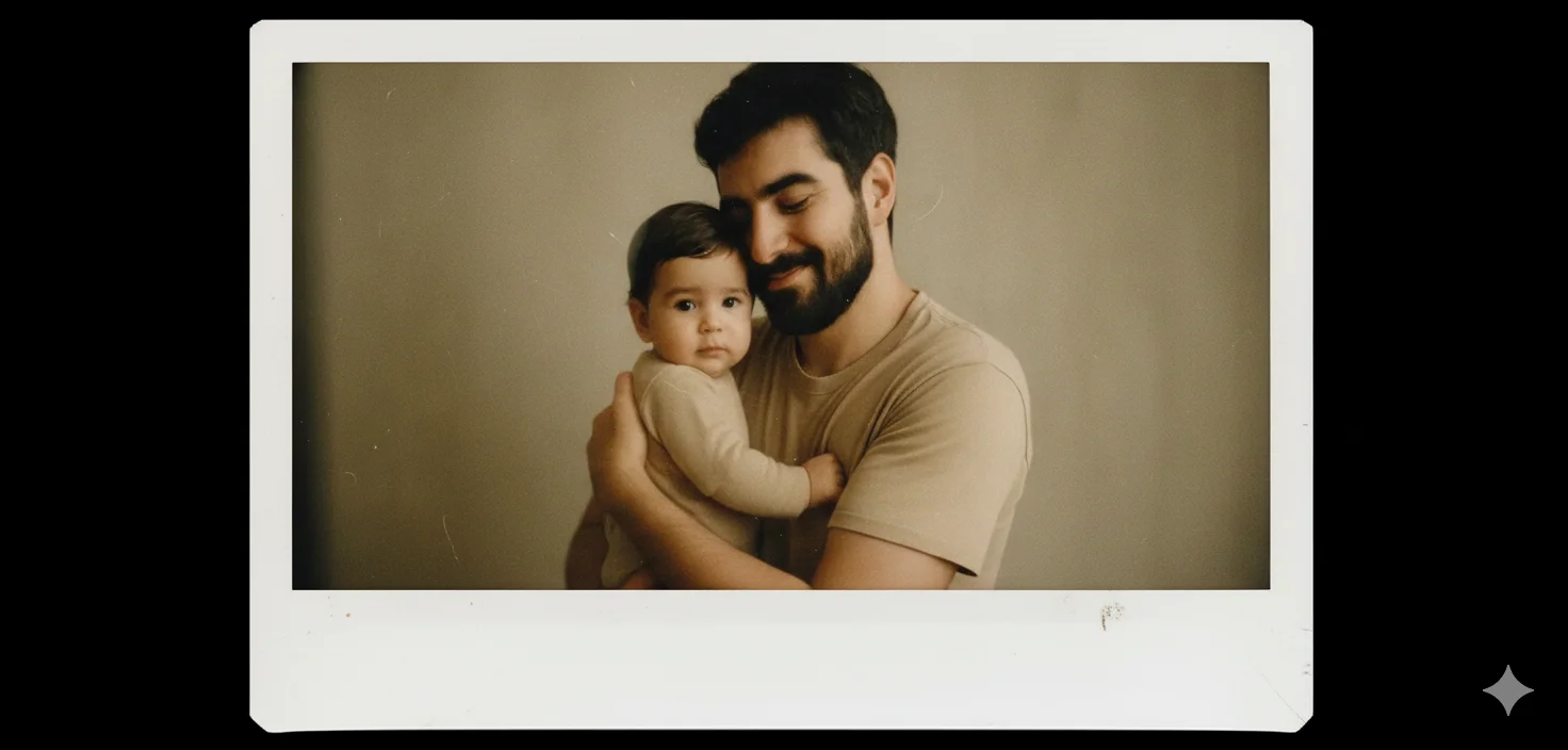 صورة بولارويد قديم – إطار أبيض وألوان باهتة