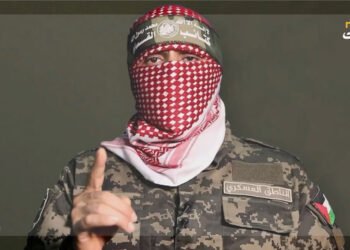 صورة للناطق العسكري باسم كتائب القسام ابو عبيدة