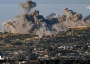 صورة لغارة اسرائيلية استهدفت احد المناطق في جنوبيي لبنان