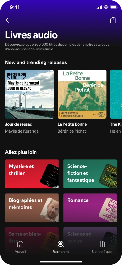 خدمة الكتب الصوتية في Spotify