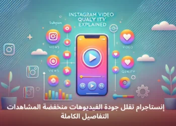 رسم توضيحي لهاتف ذكي يوضح سياسة جودة الفيديوهات على إنستجرام