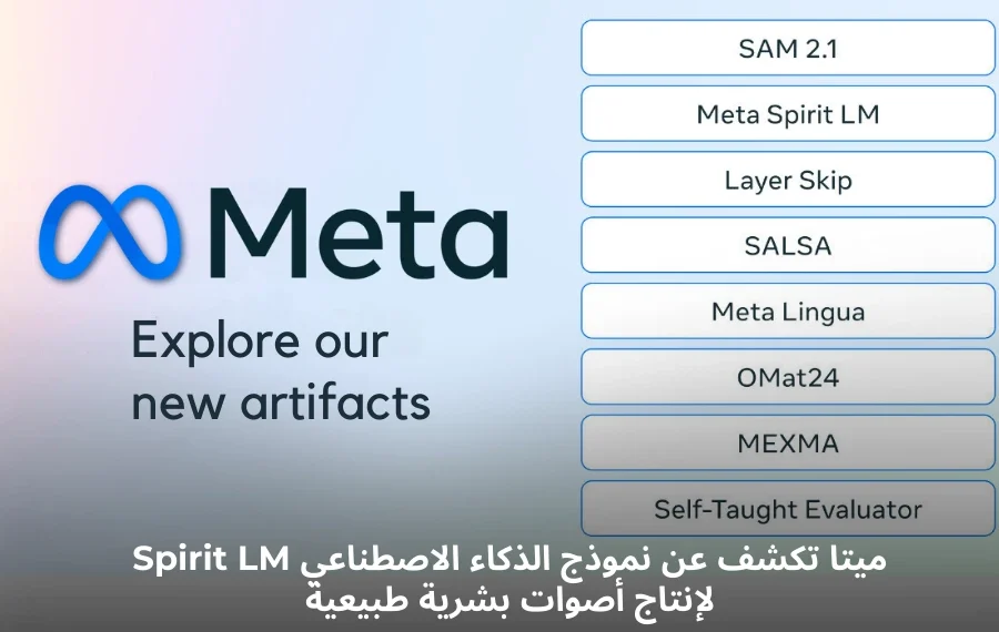 صورة توضيحية لنموذج Spirit LM من ميتا، لتوليد أصوات بشرية طبيعية بواسطة تقنيات الذكاء الاصطناعي