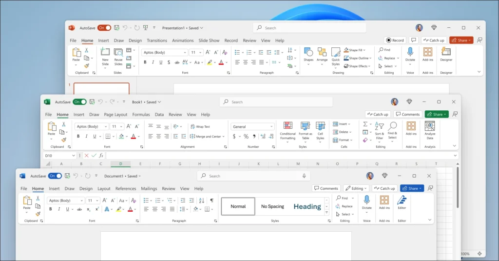 مظهر office 2024 الجديد ليتناسب مع ويندوز 11