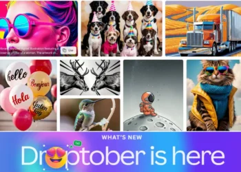 صورة تعرض واجهة كانفا مع ميزات الذكاء الاصطناعي الجديدة لتوليد الصور والتصميم