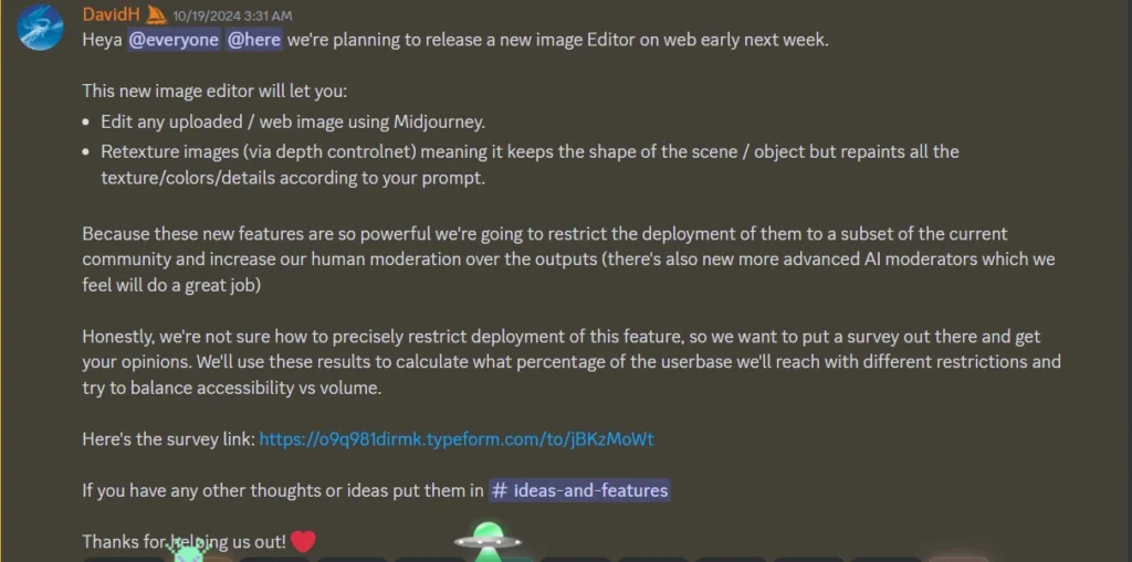 تصريحات ديفيد هولتز عن أداة Midjourney على الويب