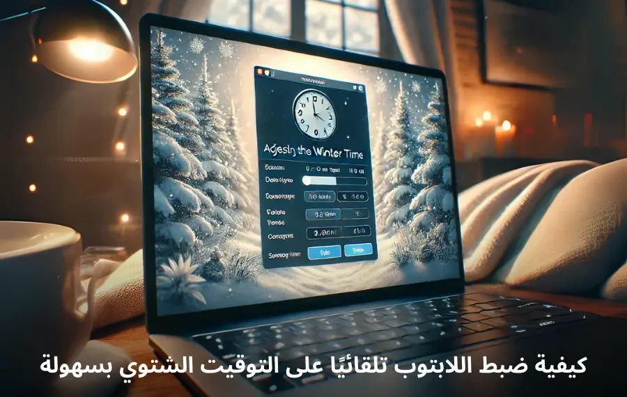 صورة افتراضية لخطوات ضبط التوقيت الشتوي على اللابتوب