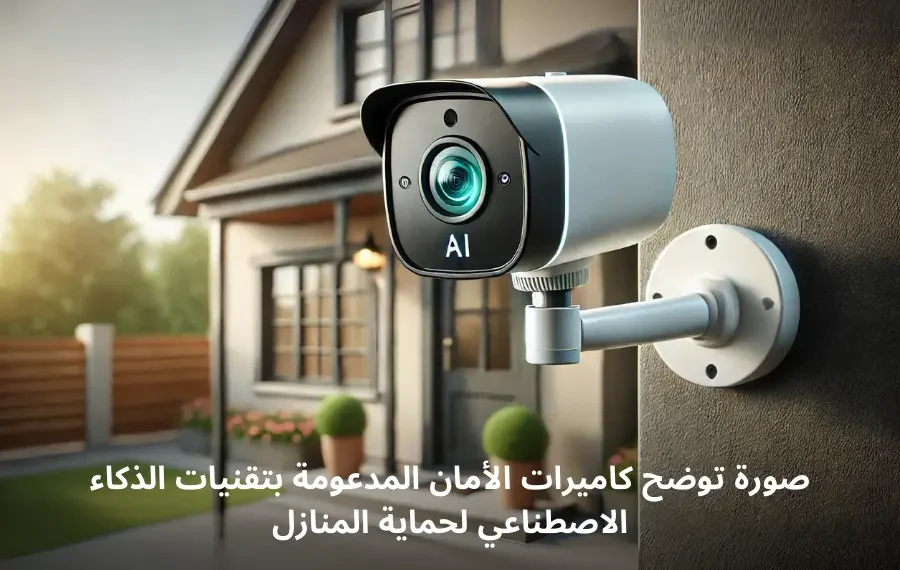 صورة توضح كاميرات الأمان المدعومة بتقنيات الذكاء الاصطناعي لحماية المنازل