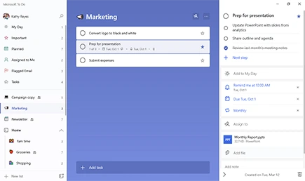 تطبيق Microsoft To Do - مصدر الصورة: مايكروسوفت