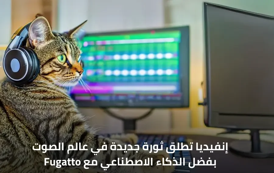 صورة تعبيرية لنموذج Fugatto من إنفيديا، تُظهر كيفية تحويل النصوص إلى أصوات مبتكرة باستخدام الذكاء الاصطناعي.