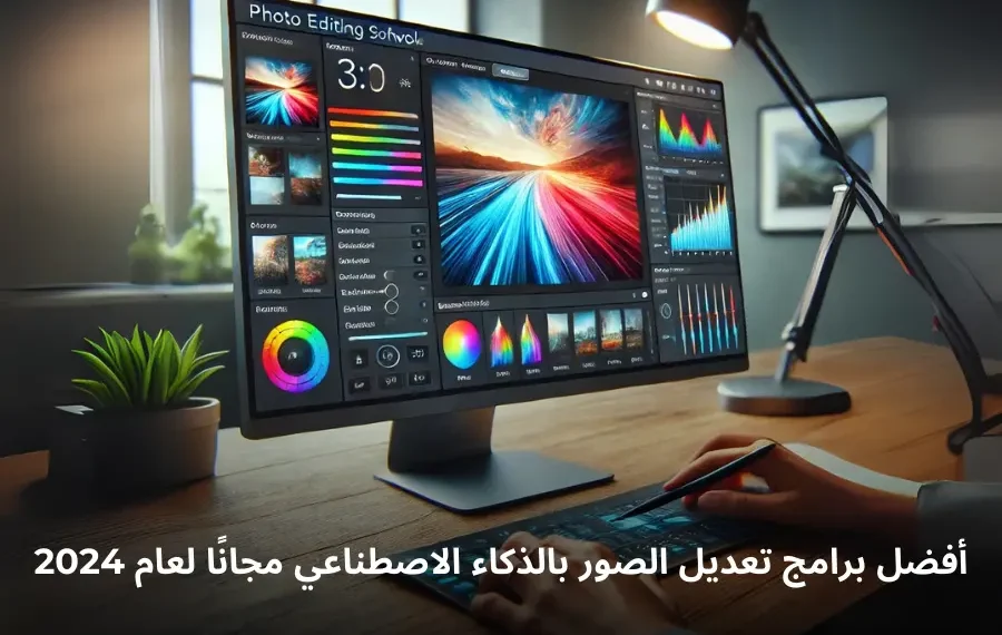 صورة افتراضيه تعرض برامج تعديل الصور بالذكاء الاصطناعي