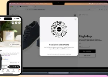 صورة توضح كيفية استخدام خدمة Apple Pay على أجهزة Apple للدفع السريع والآمن عبر الإنترنت أو في المتاجر - مصدر الصورة: Apple