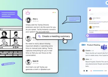 لقطة شاشة تعرض أدوات تدوين الملاحظات تلقائيًا أثناء الاجتماعات في Google Meet.