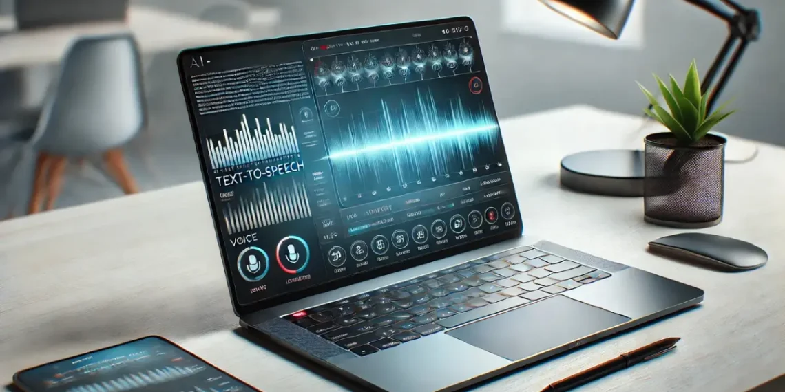 صورة توضيحية تعرض أدوات تحويل النصوص إلى صوت باستخدام الذكاء الاصطناعي.