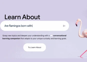 صورة توضح واجهة منصة "Learn About" من جوجل التي تستخدم الذكاء الاصطناعي لتحسين تجربة التعليم والتعلم التفاعلي