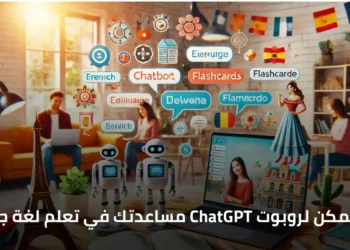 صورة توضح كيفية تعلم لغة جديدة باستخدام ChatGPT.
