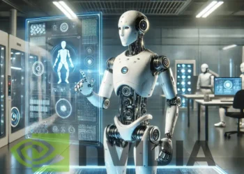 صورة توضيحية لروبوت متطور يعمل باستخدام الذكاء الاصطناعي، يعكس مستقبل التكنولوجيا مع دخول إنفيديا في مجال الروبوتات.