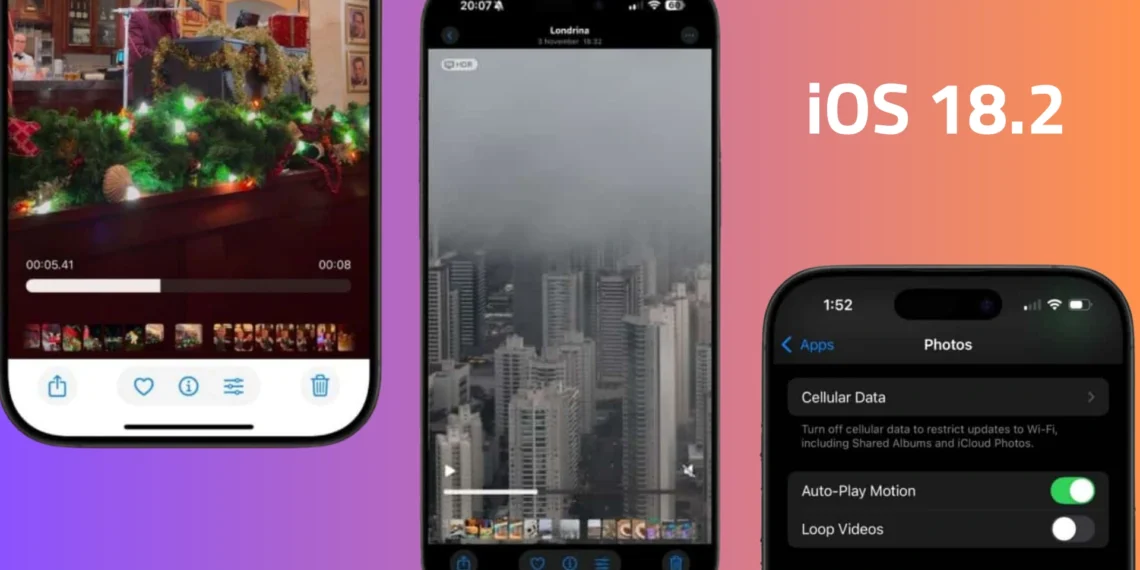 تحديثات iOS 18.2 مع تحسينات في تطبيق الصور