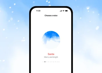 صورة توضح ميزات ChatGPT الجديدة مثل الفيديو المباشر، مشاركة الشاشة، و وضع سانتا لزيادة التفاعل مع الذكاء الاصطناعي.