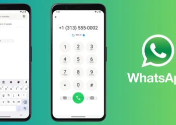 صورة توضح ميزة "WhatsApp Call Dialer" الجديدة في تحديث واتساب لأجهزة آيفون وأندرويد.
