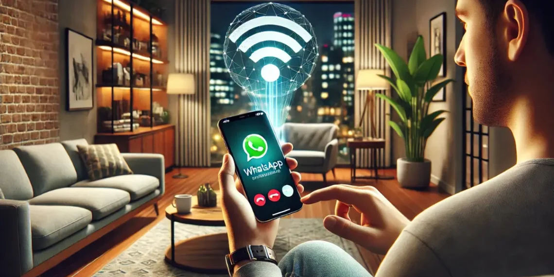 استخدام تطبيق مكالمات الواي فاي مثل واتساب.