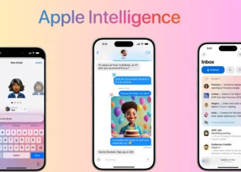 تحديث iOS 18.2 مع مميزات الذكاء الاصطناعي مثل Genmoji وSiri المدعوم بـ ChatGPT على جهاز iPhone.