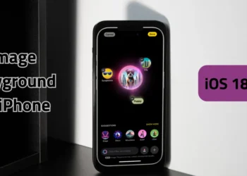 صورة توضح واجهة تطبيق Image Playground على آيفون مع عرض كيفية إنشاء صور باستخدام الذكاء الاصطناعي.