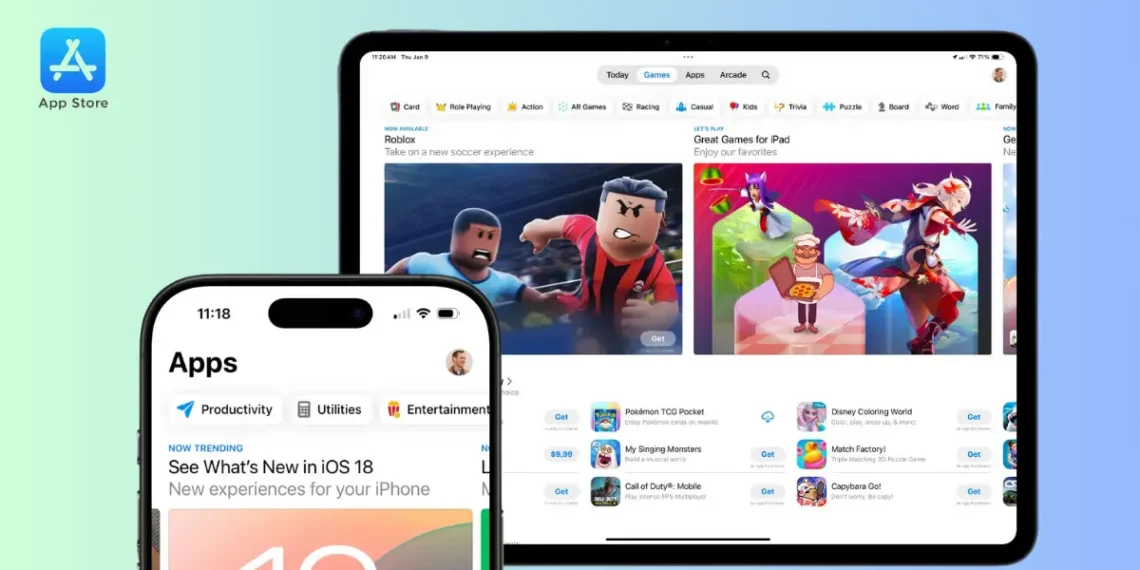 واجهة جديدة في App Store تعرض أزرار الفئات لتسهيل اكتشاف التطبيقات على أجهزة iPhone وiPad.