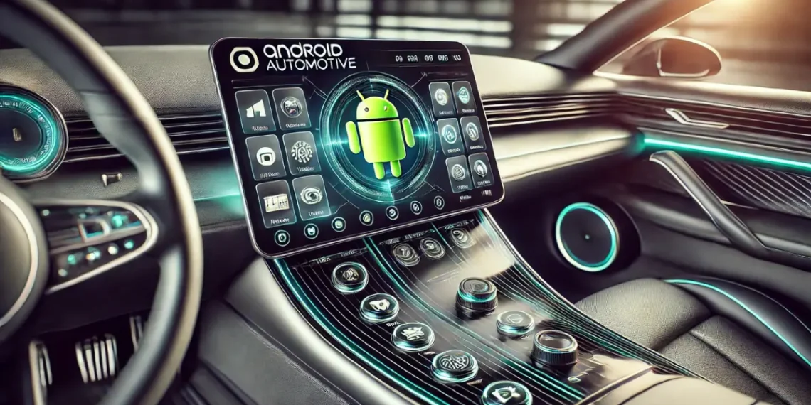 صورة تعبيرية تعرض واجهة تطبيقات Google الجديدة في السيارات الذكية بنظام Android Automotive.