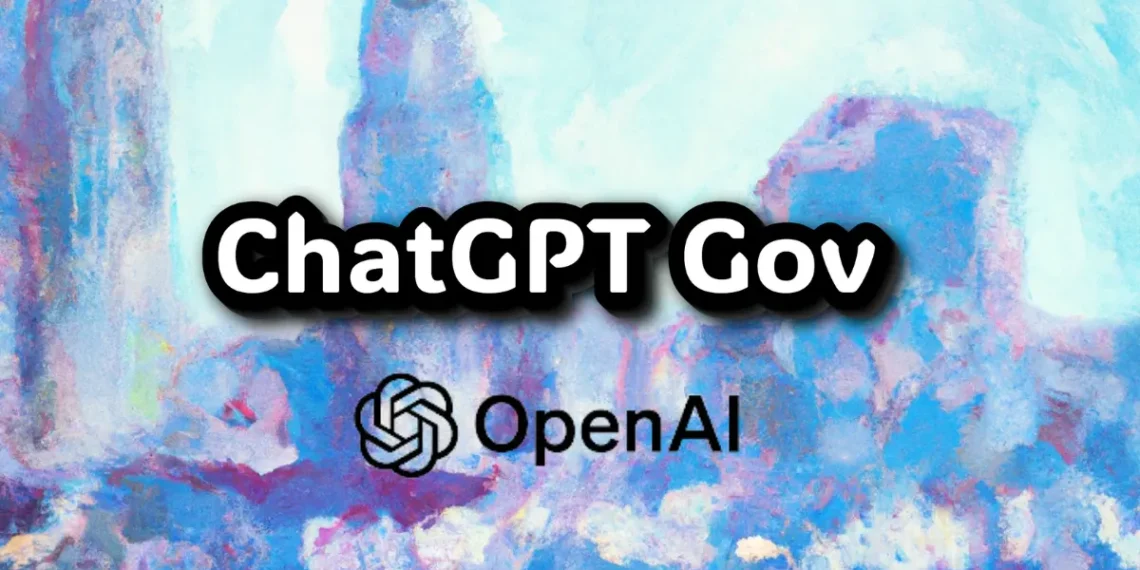صورة تعبيرية لمنصة ChatGPT Gov توضح استخدامها في الوكالات الحكومية الأمريكية لتعزيز الأمان والإنتاجية باستخدام الذكاء الاصطناعي.