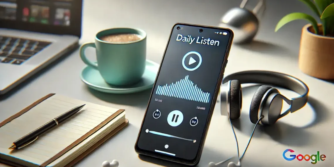 صورة تعبيرية عن ميزة الاستماع اليومي Daily Listen من جوجل.