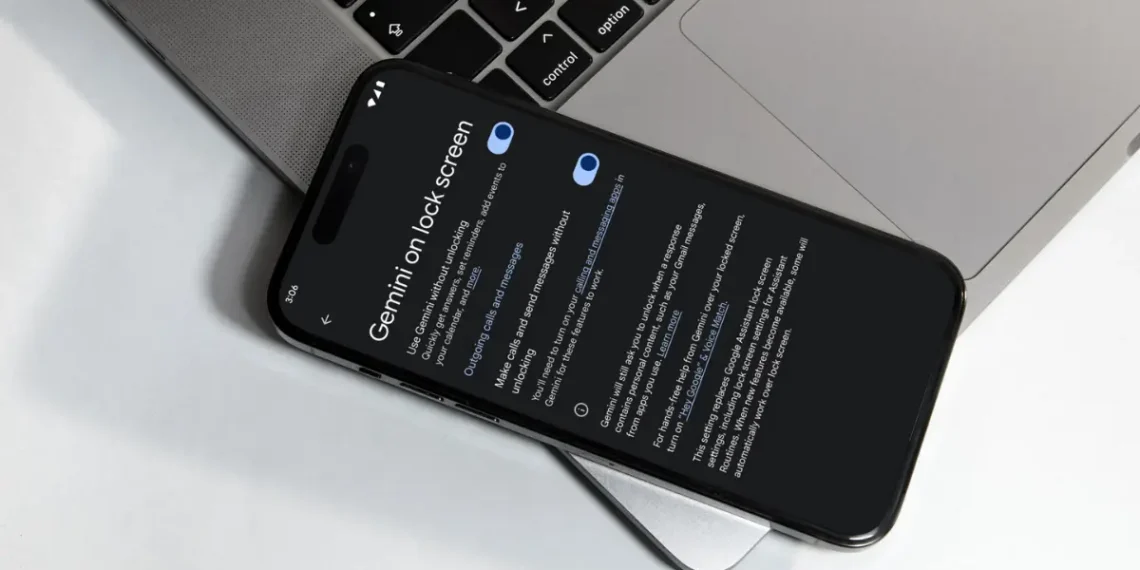 صورة تعبيرية عن استخدام مساعد Gemini الجديد على أندرويد دون الحاجة لفتح الهاتف.