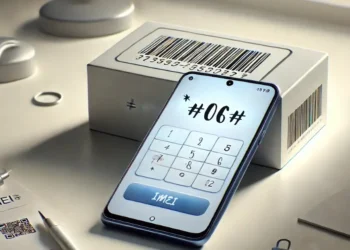 هاتف ذكي يعرض شاشة إدخال كود لمعرفة رقم IMEI.