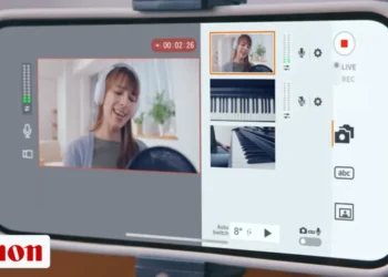 تطبيق Live Switcher Mobile من كانون يعمل على آيفون - مصدر الصورة: Youtube.
