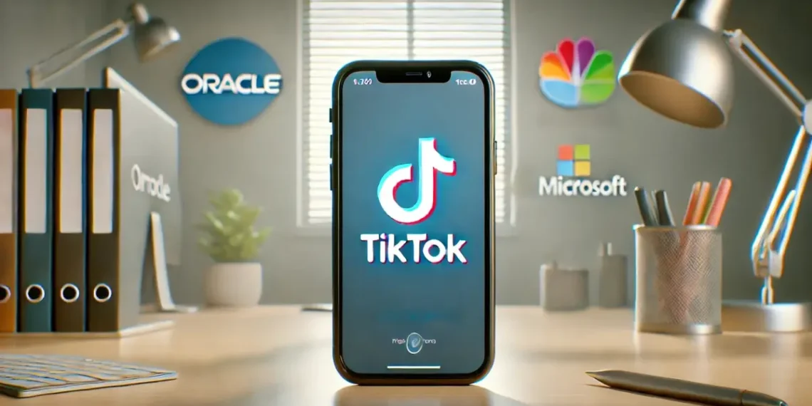 صورة تعكس المحادثات الجارية من أوراكل ومايكروسوفت للاستحواذ على تطبيق تيك توك.