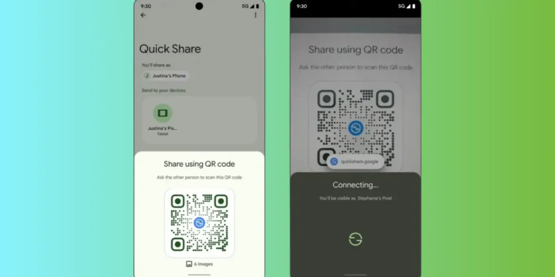 رمز QR Code لمشاركة الملفات باستخدام ميزة Google Quick Share على أجهزة Android - مصدر الصورة: Phonearena.