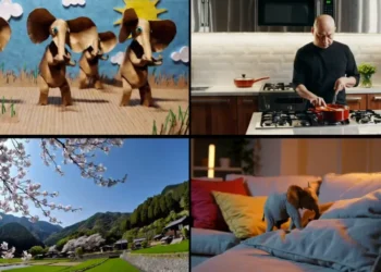 صورة توضح كيفية استخدام أداة Sora لتحويل النصوص إلى مقاطع فيديو احترافية باستخدام الذكاء الاصطناعي.