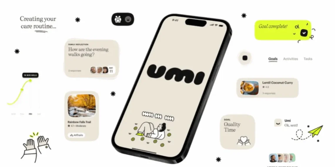واجهة تطبيق Umi مدرب رقمي بالذكاء الاصطناعي من باناسونيك والميزات المبتكرة لتعزيز الصحة العائلية.