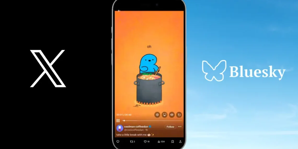 شاشة هاتف تعرض تبويب الفيديو الجديد على منصة X.