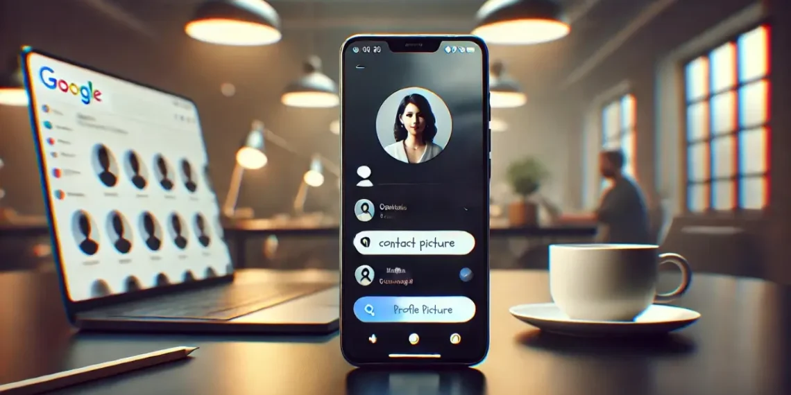 صورة تعبيرية لتطبيق Google Messages تعرض خطوات تخصيص الصور الشخصية لجهات الاتصال.