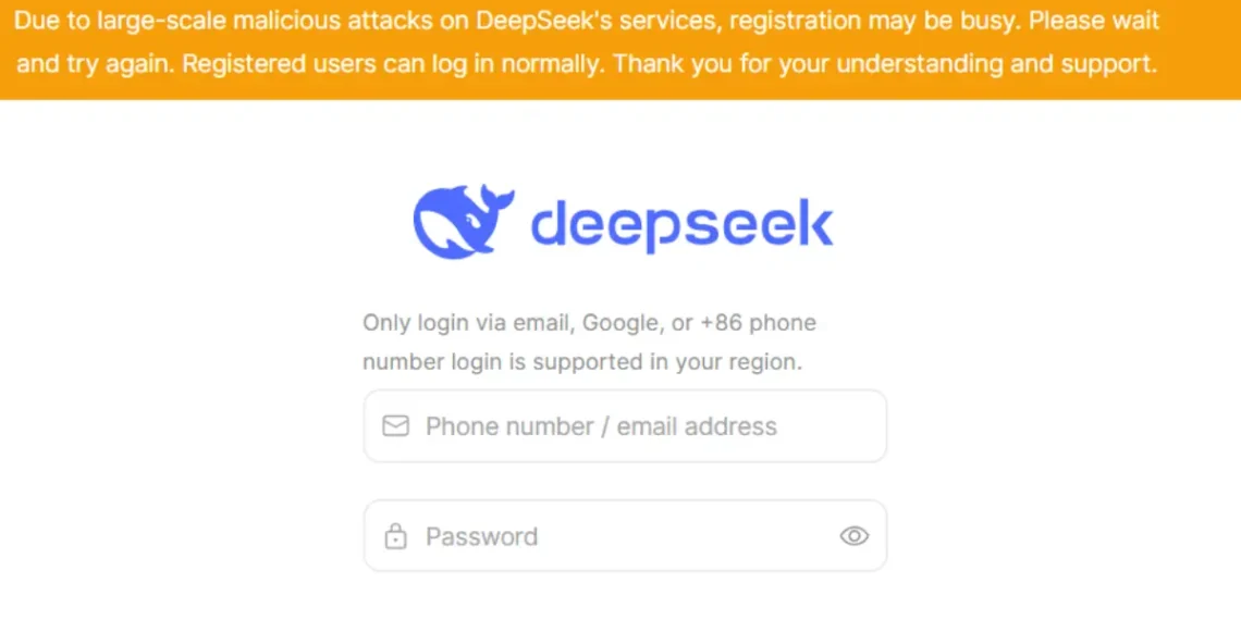صورة تعبيرية توضح اعلان DeepSeek عن الهجمات الإلكترونية