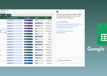 صورة توضيحية لميزة تحليل البيانات في Google Sheets باستخدام Gemini